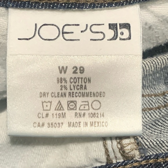 Women’s  Joe’s Dark Denim Jeans Size W29 EUC - Picture 3 of 9